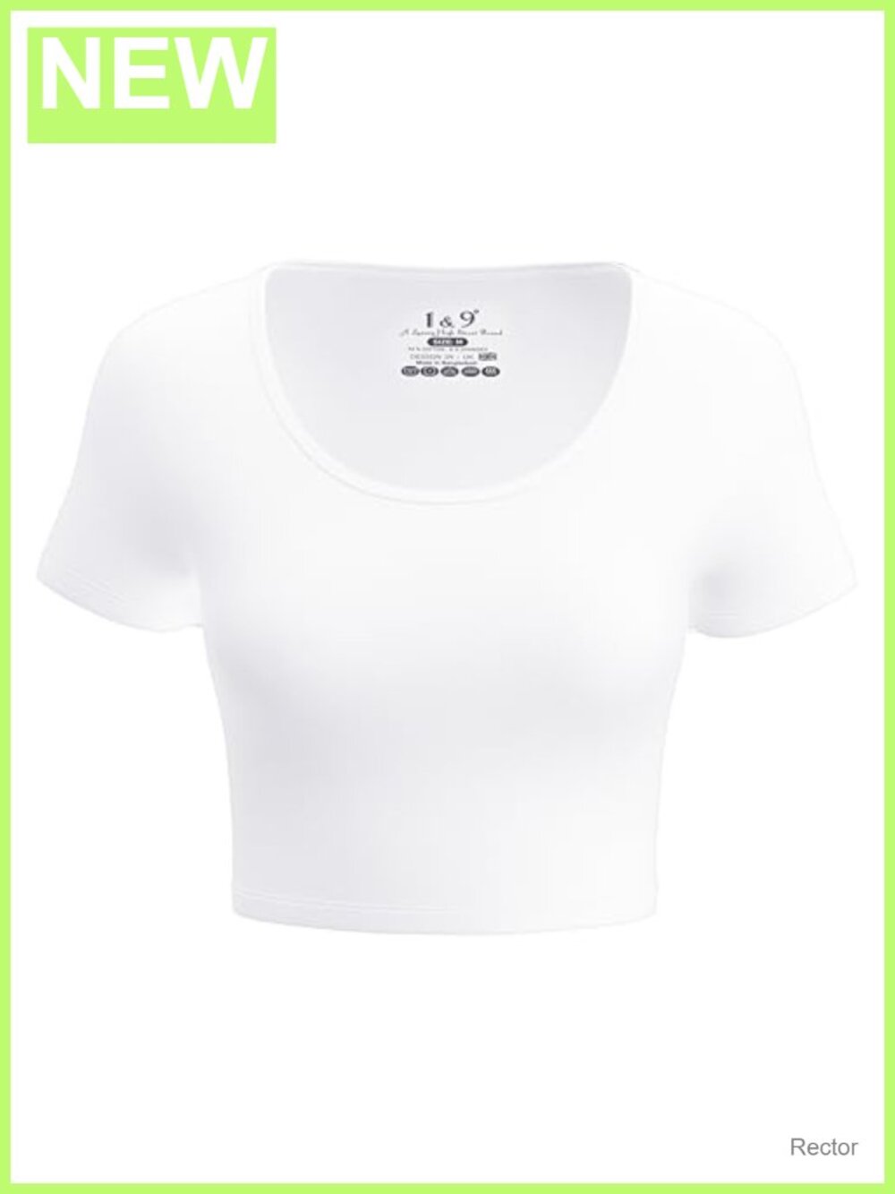 Women's Cotton Blend Scoop Neck Crop Top Short Sleeve Slim Fit Summer Tee